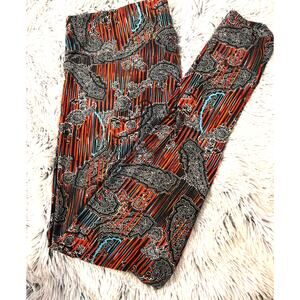 Vintage Y2K LuLaRoe Paisley Patterned Leggings- Tall and Curvy